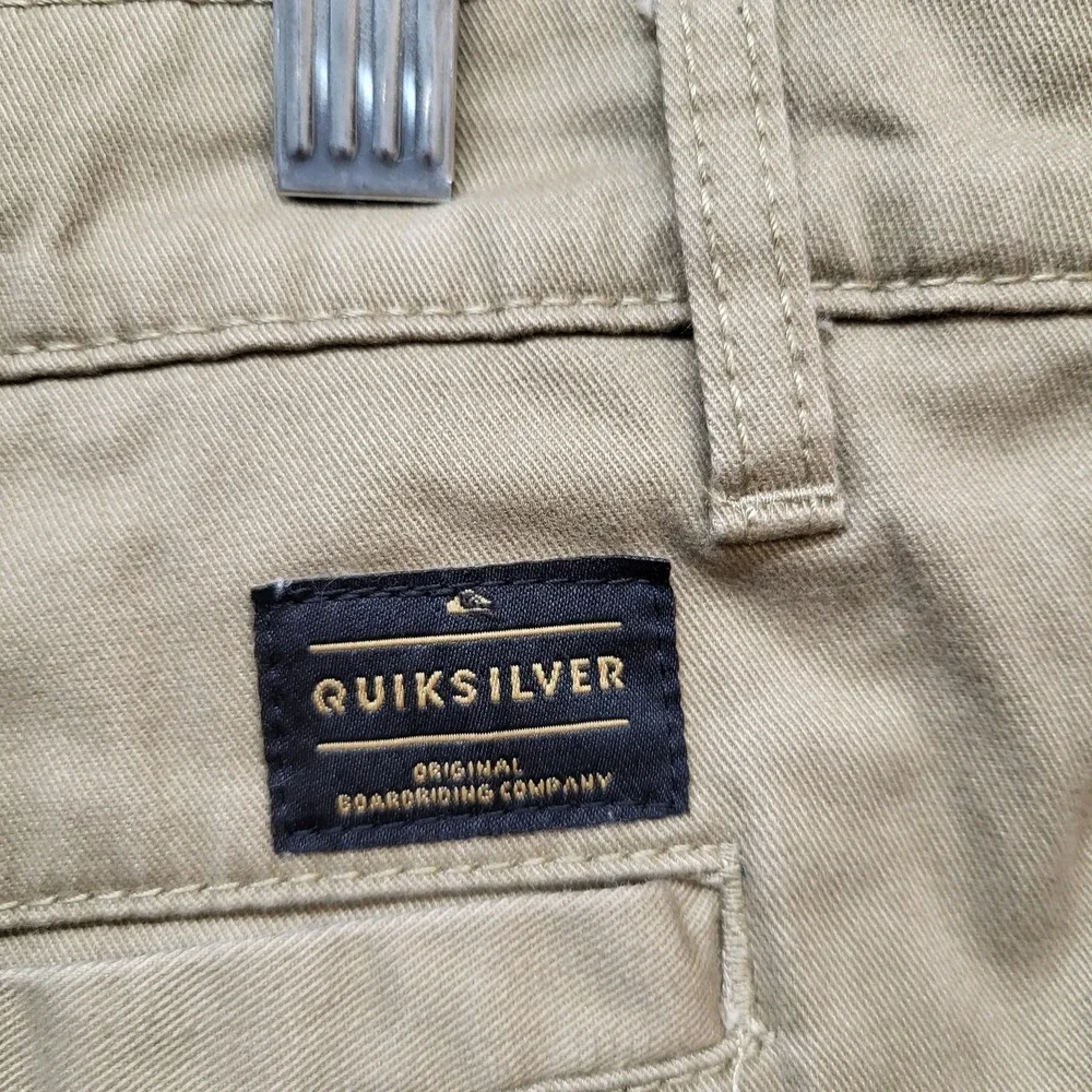 Quiksilver Men Shorts 34 Khaki Chino Twill Casual 9